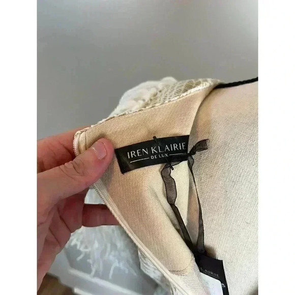 Iren Klairie Maxi Dress Sz L Fringe Tassel Luxury Western Designer Sleeves NWT - Picture 13 of 16